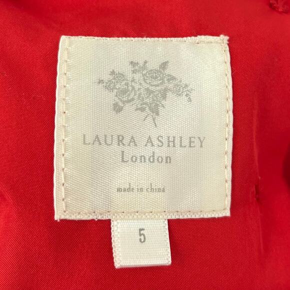 Laura Ashley London Red Holiday Christmas Dress Plaid Details Fancy Girl's 5 - Picture 4 of 8